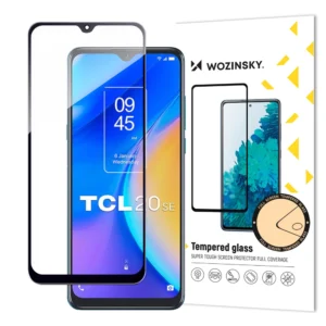 Wozinsky Full Glue Tempered Glass Tempered Glass for TCL 20 SE 9H Full Screen with Black Frameeng