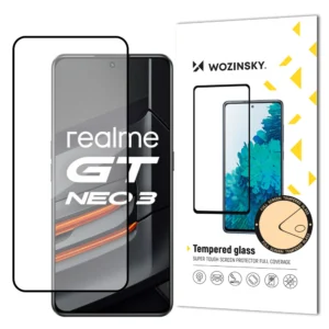 Wozinsky Super Tough Full Glue Tempered Glass Full Screen With Frame Case Friendly Realme GT Neo 3 Blackeng