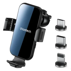 Choetech induction charger with holder + magnetic tips black (T201-F)eng