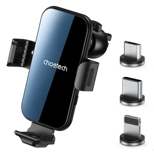 Choetech induction charger with holder + magnetic tips black (T201-F)eng