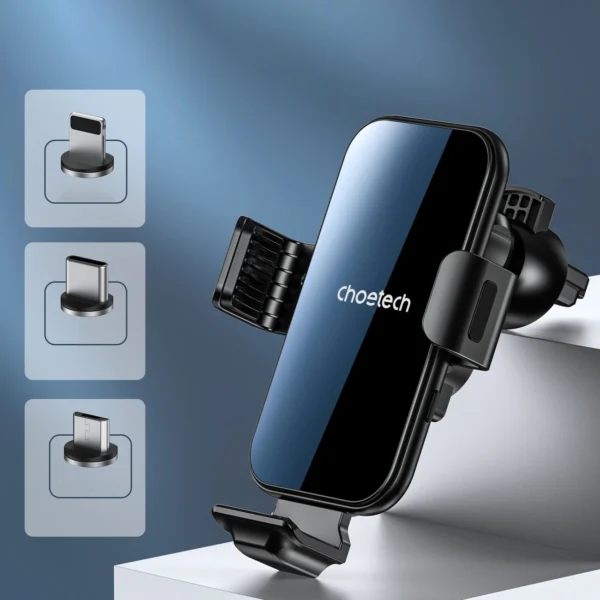 Choetech induction charger with holder + magnetic tips black (T201-F)eng