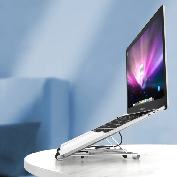 Choetech stand multifunctional station for laptop PD / USB-C HDMI (4K / 30Hz) / 2xUSB-A / 1xUSB-C / 1xSD / 1xTF black (HUB-M43)eng