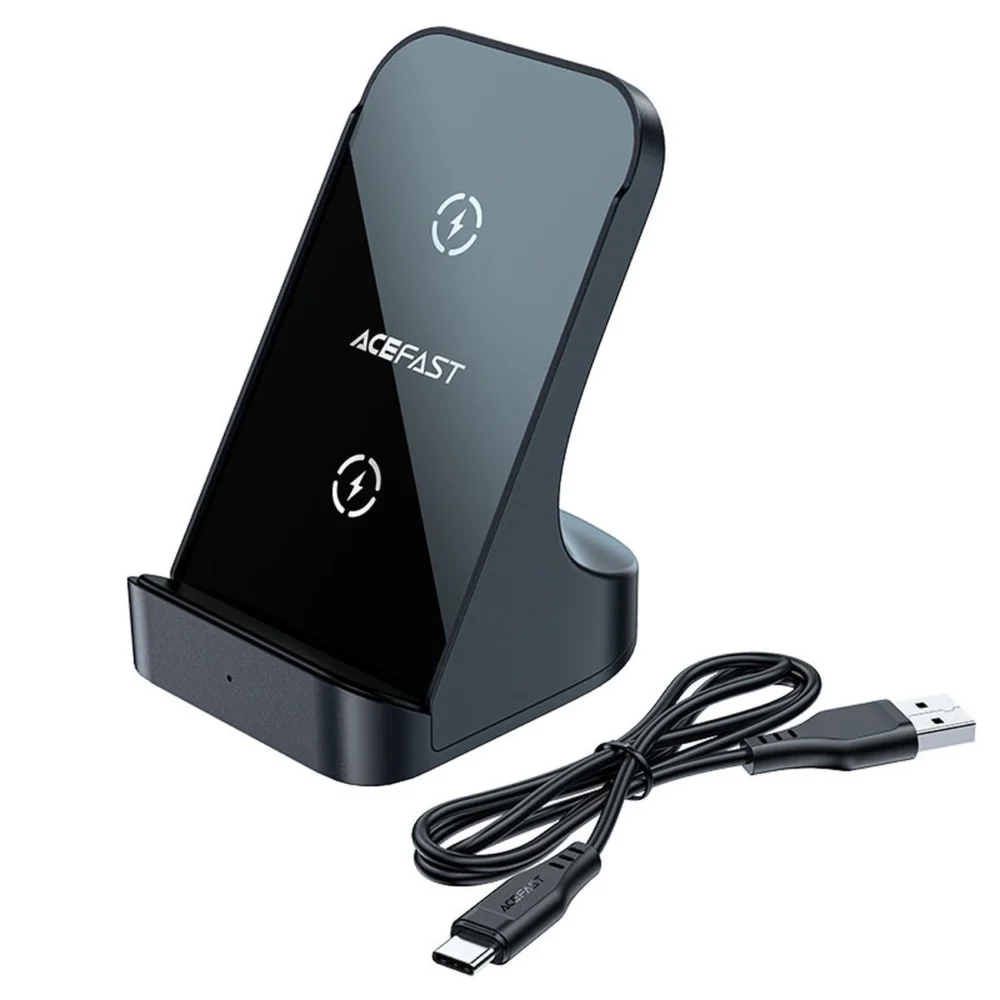 Acefast E14 wireless 15W inductive charger for iPhone - grayeng