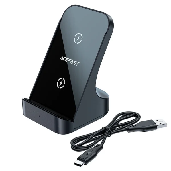 Acefast E14 wireless 15W inductive charger for iPhone - grayeng