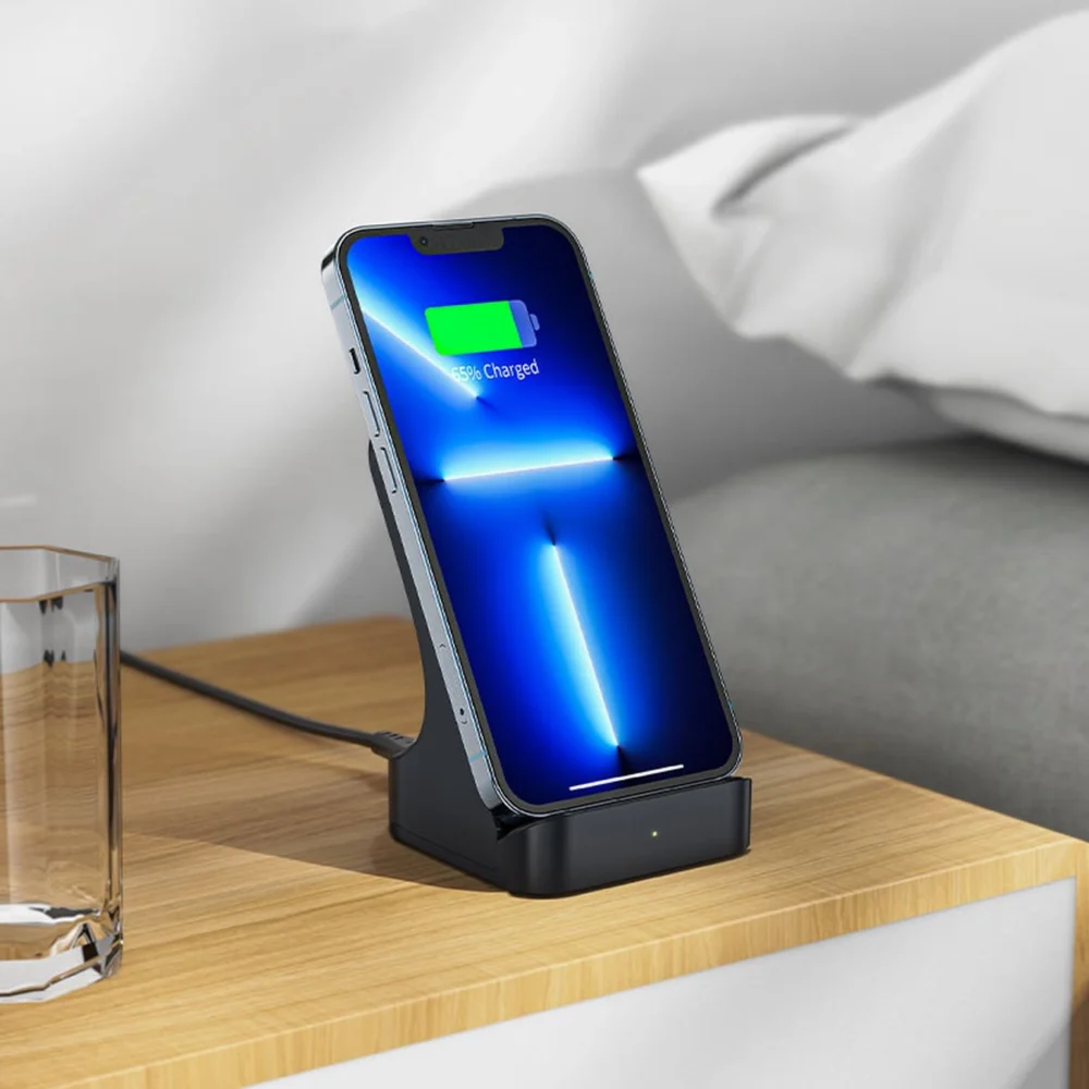 Acefast E14 wireless 15W inductive charger for iPhone - grayeng