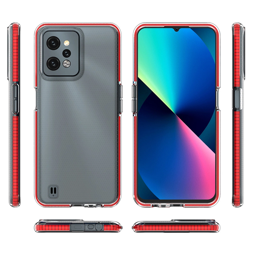Spring Case for Realme C31 silicone case with a frame light pinkeng