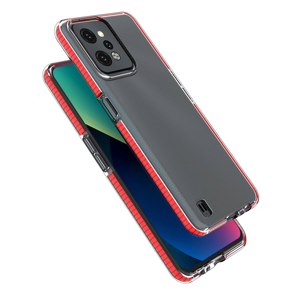 Spring Case for Realme C31 silicone case with a frame light pinkeng
