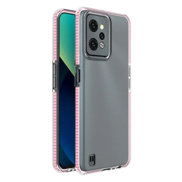 Spring Case for Realme C31 silicone case with a frame light pinkeng
