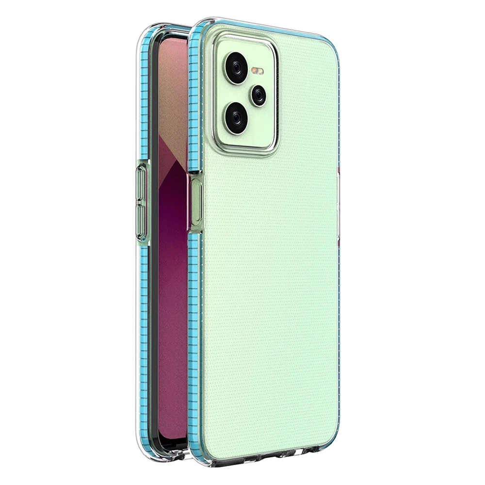 Spring Case for Realme C35 silicone cover with frame light blueeng