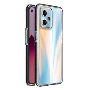 Spring Case for Realme 9 Pro+ / Realme 9 silicone cover with frame blackeng
