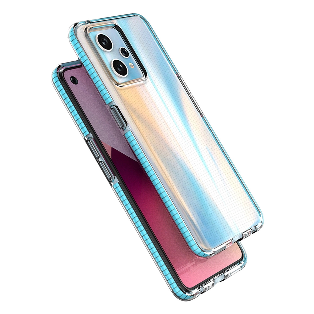 Spring Case for Realme 9 Pro+ / Realme 9 silicone cover with frame light pinkeng