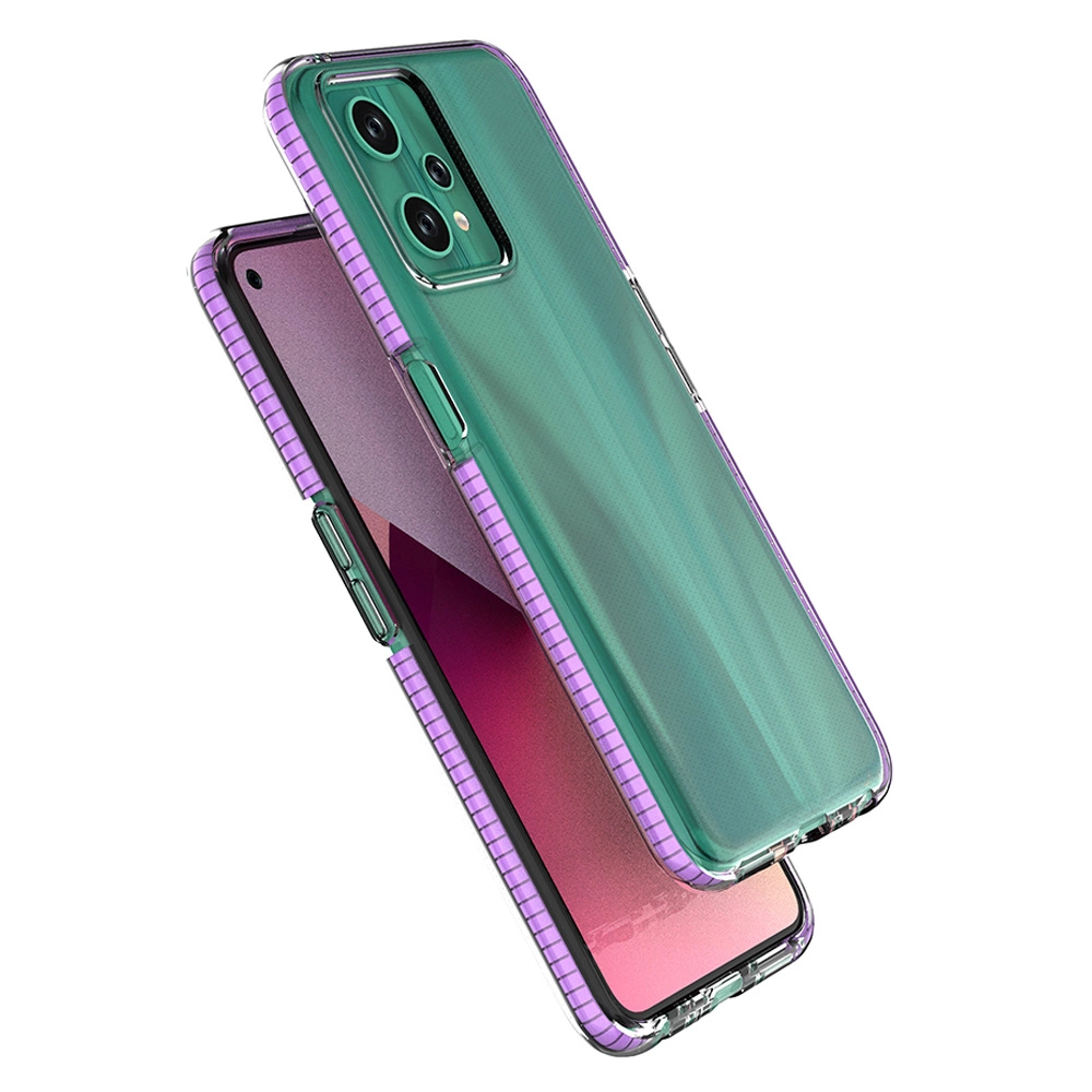 Spring Case for Realme 9 Pro silicone cover with frame light pinkeng