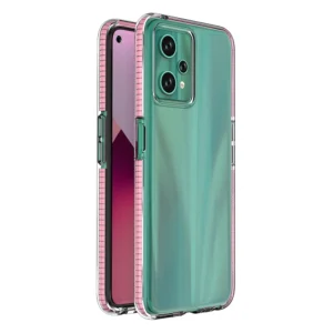 Spring Case for Realme 9 Pro silicone cover with frame light pinkeng