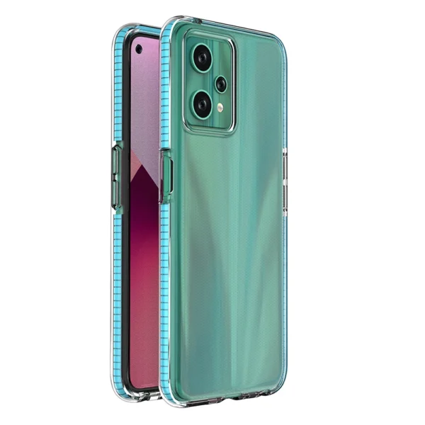 Spring Case for Realme 9 Pro silicone cover with frame light blueeng