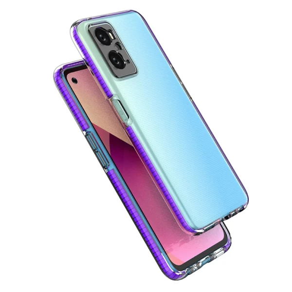 Spring Case Cover for Realme 9i, Oppo A36 / A76 / A96 Silicone Cover with Frame Light Blueeng