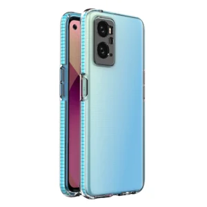 Spring Case Cover for Realme 9i, Oppo A36 / A76 / A96 Silicone Cover with Frame Light Blueeng