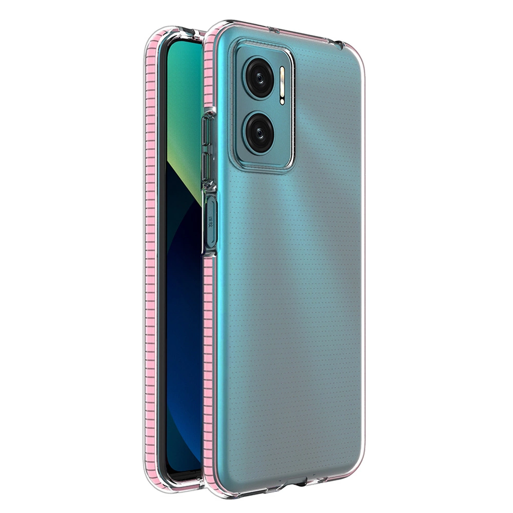 Spring Case Cover for Xiaomi Redmi Note 11E /Redmi 10 5G / Redmi 10 Prime+ 5G / Poco M4 5G Silicone Cover with Frame Light Pinkeng