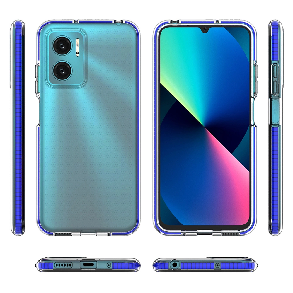 Spring Case Cover for Xiaomi Redmi Note 11E /Redmi 10 5G / Redmi 10 Prime+ 5G / Poco M4 5G Silicone Cover with Frame Light Blueeng