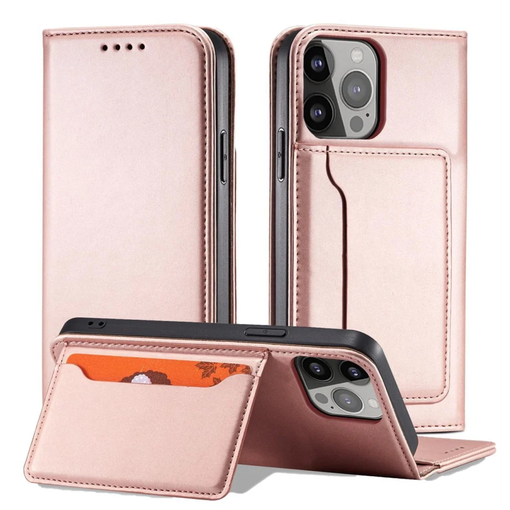 Magnet Card Case for Samsung Galaxy A23 5G Cover with Flip Wallet Stand Pinkeng