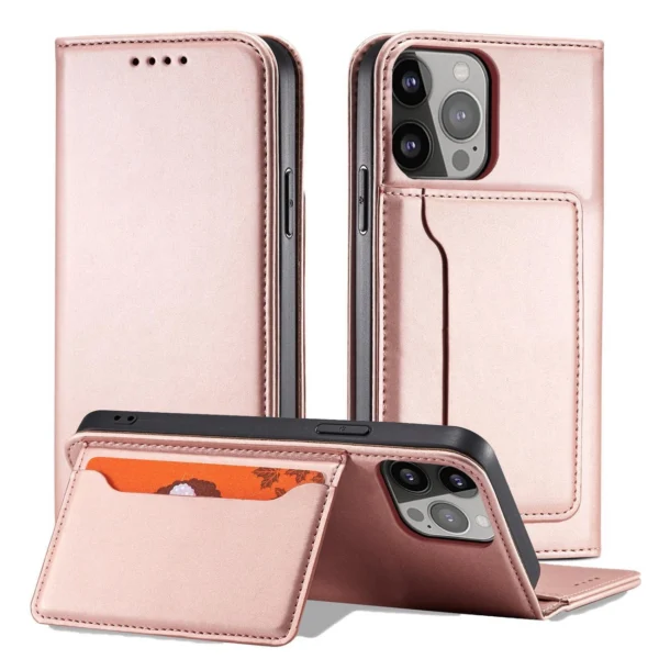Magnet Card Case for Samsung Galaxy A23 5G Cover with Flip Wallet Stand Pinkeng