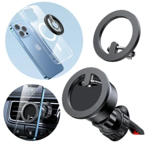 Joyroom kit multifunctional magnetic car holder ring phone support black (JR-ZS294)eng