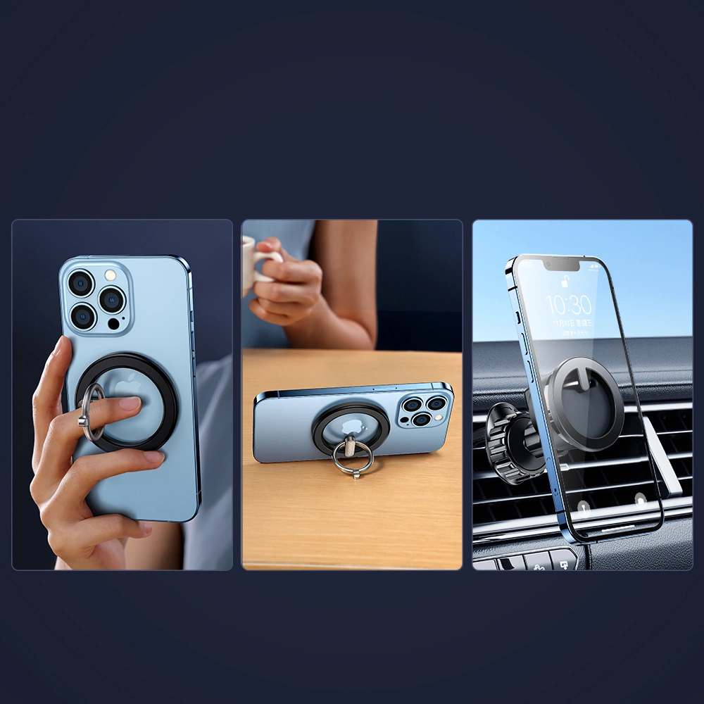 Joyroom kit multifunctional magnetic car holder ring phone support black (JR-ZS294)eng