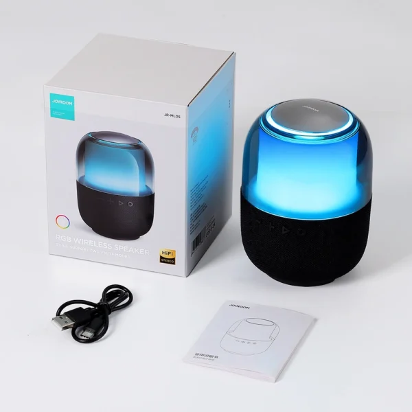 Joyroom wireless Bluetooth 5.3 RGB speaker black (JR-ML05)eng