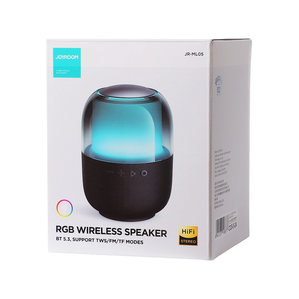 Joyroom wireless Bluetooth 5.3 RGB speaker black (JR-ML05)eng