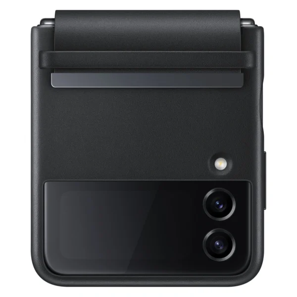 Samsung Flap Leather Cover Leather Case for Samsung Galaxy Z Flip4 Folding Leather Case Black (EF-VF721LBEGWW)eng