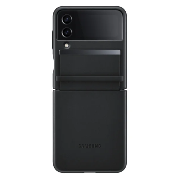 Samsung Flap Leather Cover Leather Case for Samsung Galaxy Z Flip4 Folding Leather Case Black (EF-VF721LBEGWW)eng