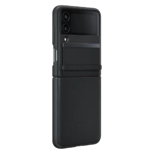 Samsung Flap Leather Cover Leather Case for Samsung Galaxy Z Flip4 Folding Leather Case Black (EF-VF721LBEGWW)eng