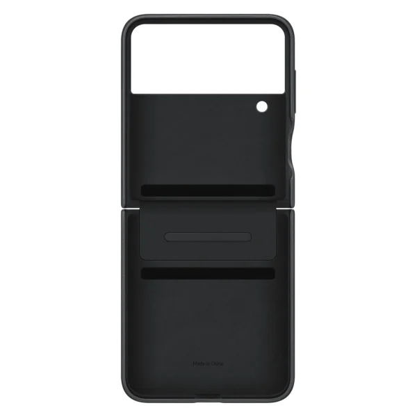 Samsung Flap Leather Cover Leather Case for Samsung Galaxy Z Flip4 Folding Leather Case Black (EF-VF721LBEGWW)eng