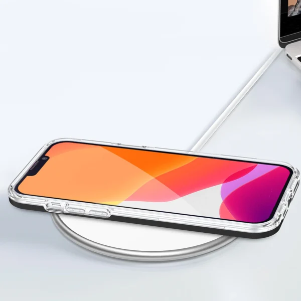 Clear 3in1 case for Samsung Galaxy A03 silicone cover with frame blueeng