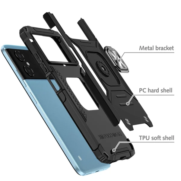 Wozinsky Ring Armor case for Samsung Galaxy A03 armored cover magnetic holder ring blackeng