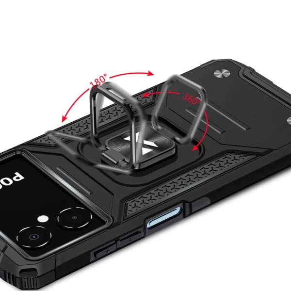 Wozinsky Ring Armor case for Samsung Galaxy A03 armored cover magnetic holder ring blackeng