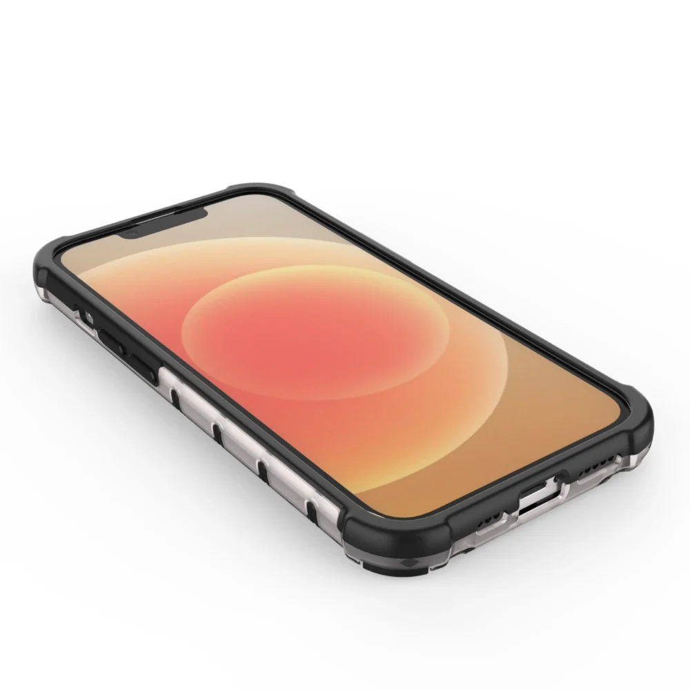 Honeycomb case for iPhone 14 armored hybrid cover blackeng