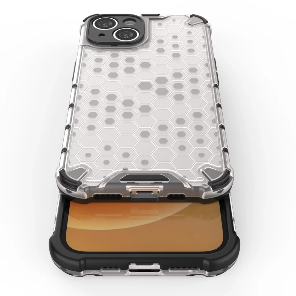 Honeycomb case for iPhone 14 armored hybrid cover blueeng