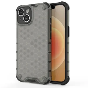Honeycomb case for iPhone 14 Plus armored hybrid cover blackeng
