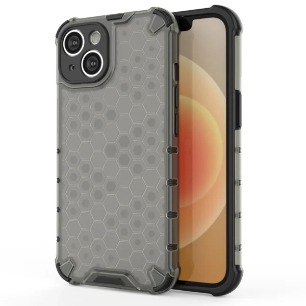 Honeycomb case for iPhone 14 Plus armored hybrid cover blackeng