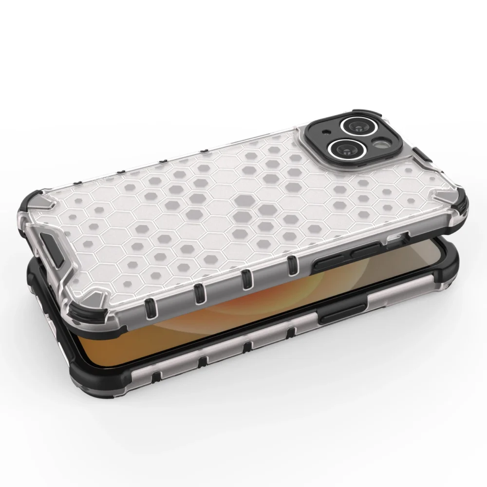 Honeycomb case for iPhone 14 Plus armored hybrid cover blackeng