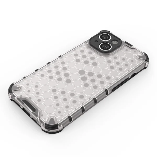 Honeycomb case for iPhone 14 Plus armored hybrid cover blackeng