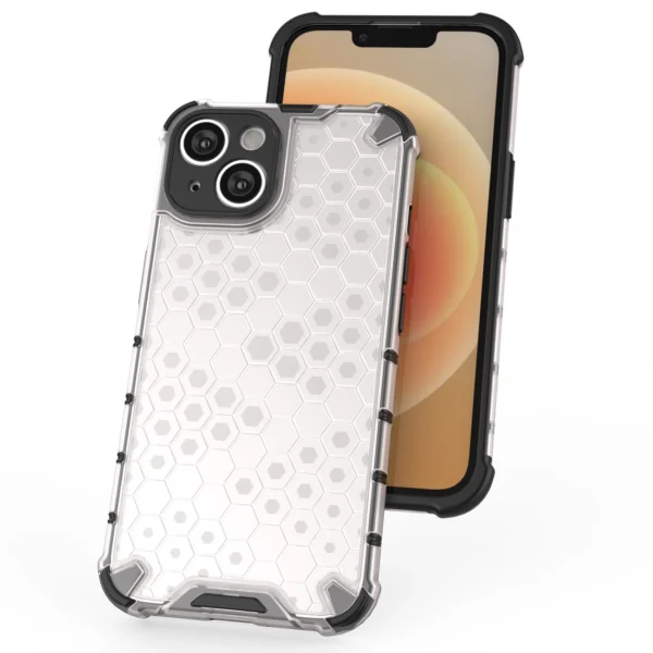Honeycomb case for iPhone 14 Plus armored hybrid cover blackeng