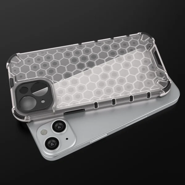 Honeycomb case for iPhone 14 Plus armored hybrid cover blackeng