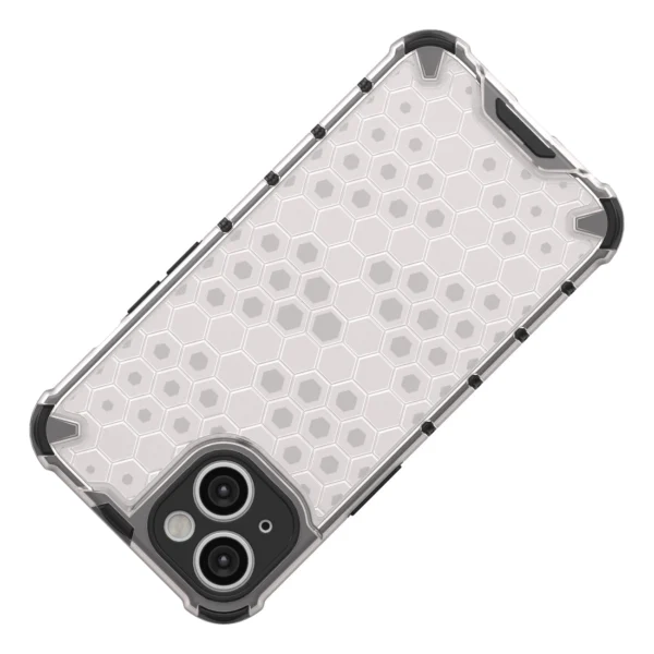 Honeycomb case for iPhone 14 Plus armored hybrid cover blackeng