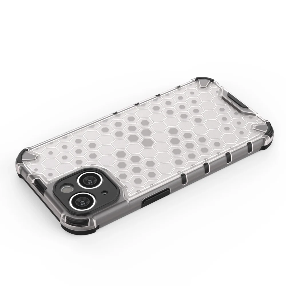 Honeycomb case for iPhone 14 Plus armored hybrid cover blackeng