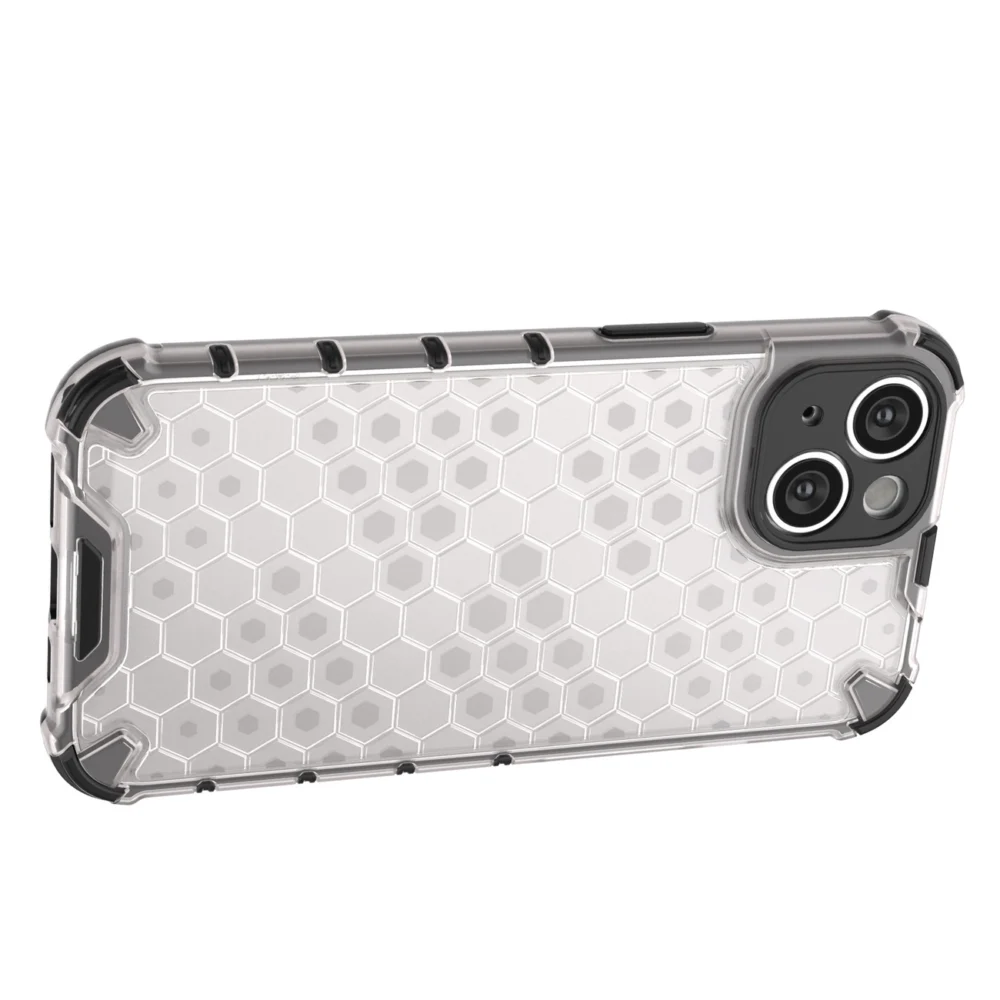 Honeycomb case for iPhone 14 Plus armored hybrid cover blackeng