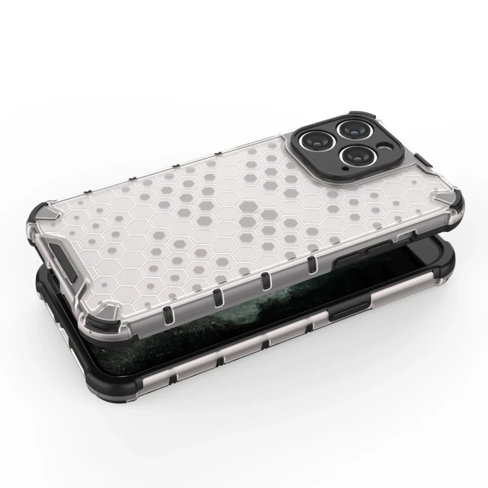 Honeycomb case for iPhone 14 Pro armored hybrid cover blackeng