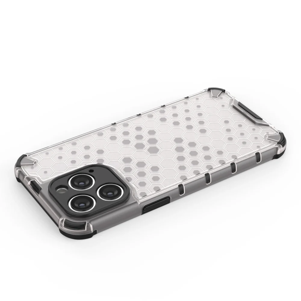 Honeycomb case for iPhone 14 Pro armored hybrid cover transparenteng