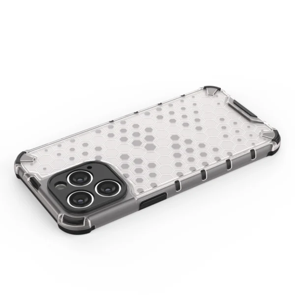 Honeycomb case for iPhone 14 Pro armored hybrid cover transparenteng