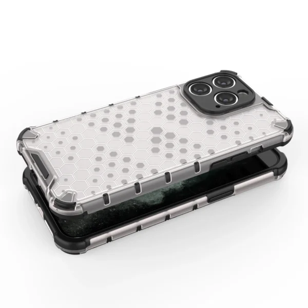 Honeycomb case for iPhone 14 Pro armored hybrid cover transparenteng